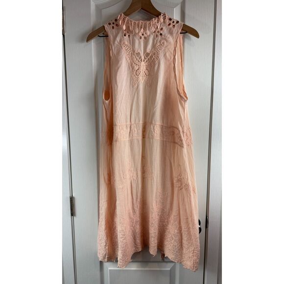 Cato Est. 1946 Women's Pink Boho Embroidered Longline Vest Cardigan Size M - Picture 3 of 9